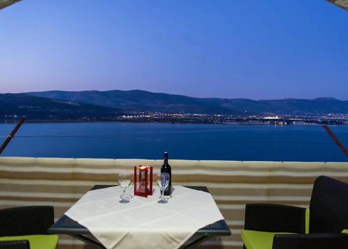 Holidays Apartments Slanada With Terrace And Sea View, Near The Beach & Town Trogir, Free Parking, Quiet Place On Peninsula Ciovo